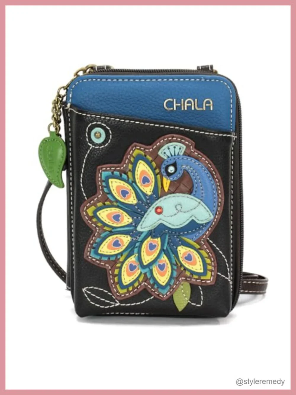 Faux Leather Multicolor Crossbody Phone Purse with Adjustable Strap, Wallet